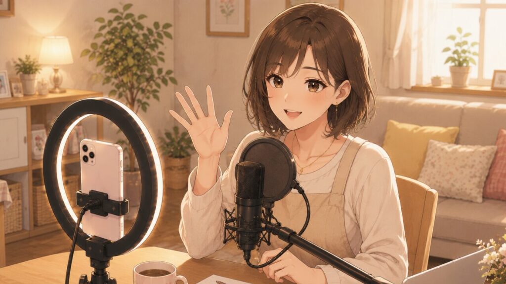ライブ配信者の女性